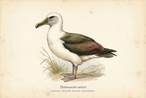 Indian Yellow-nosed Albatross illustration