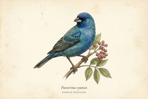 Indigo Bunting illustration