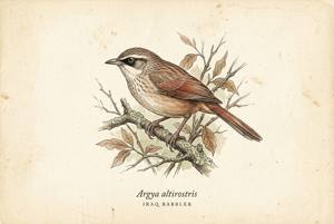 Iraq Babbler illustration