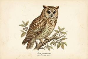 Jamaican Owl illustration