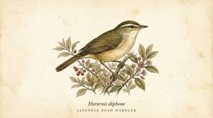 Japanese Bush Warbler illustration