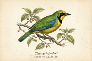 Jerdon's Leafbird illustration
