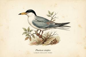 Large-billed Tern illustration