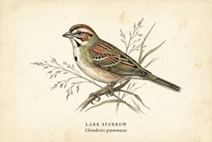 Lark Sparrow illustration