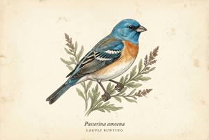 Lazuli Bunting illustration