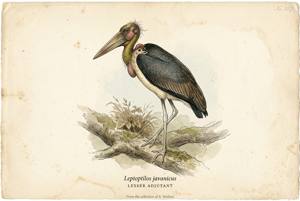 Lesser Adjutant illustration