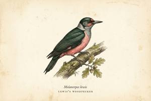 Lewis's Woodpecker illustration