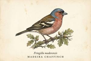 Madeira Chaffinch illustration