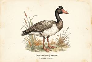 Magpie Goose illustration