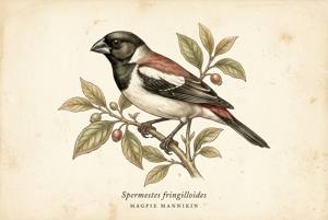 Magpie Mannikin illustration