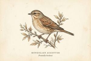 Mongolian Accentor illustration