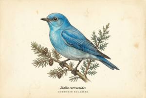 Mountain Bluebird illustration