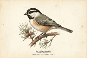 Mountain Chickadee illustration