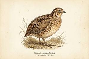 New Zealand Quail illustration