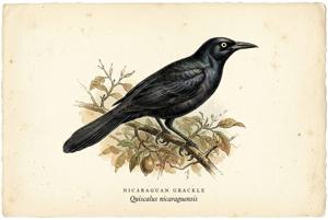 Nicaraguan Grackle illustration