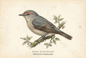 Nimba Flycatcher illustration