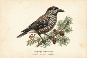 Northern Nutcracker illustration