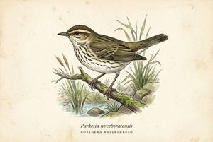 Northern Waterthrush illustration