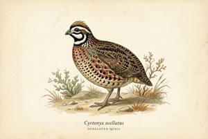 Ocellated Quail illustration