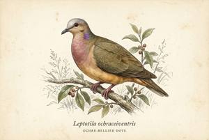 Ochre-bellied Dove illustration