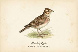 Oriental Skylark illustration