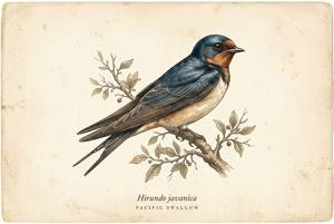 Pacific Swallow illustration