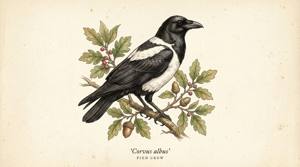Pied Crow illustration