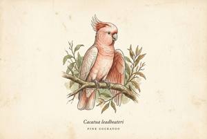 Pink Cockatoo illustration