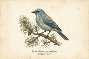 Pinyon Jay illustration