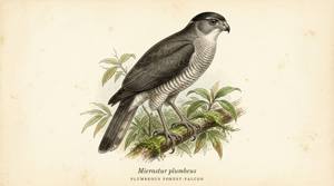 Plumbeous Forest-Falcon illustration