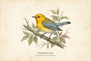 Prothonotary Warbler illustration