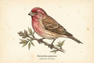 Purple Finch illustration