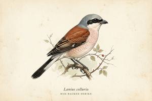 Red-backed Shrike illustration