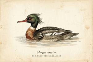 Red-breasted Merganser illustration