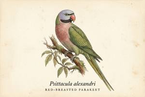 Red-breasted Parakeet illustration