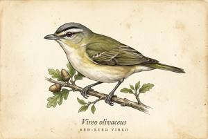 Red-eyed Vireo illustration