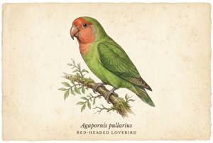 Red-headed Lovebird illustration
