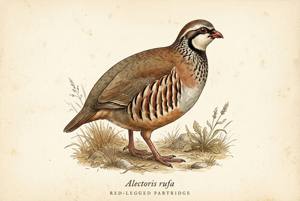 Red-legged Partridge illustration