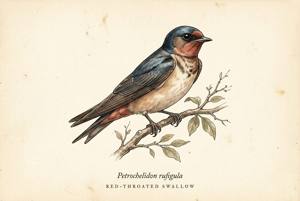 Red-throated Swallow illustration