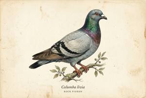 Rock Pigeon illustration