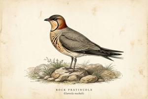 Rock Pratincole illustration