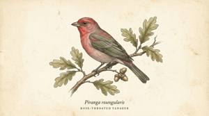 Rose-throated Tanager illustration