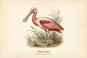 Roseate Spoonbill illustration