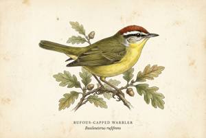 Rufous-capped Warbler illustration