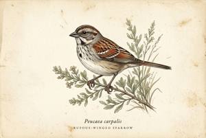 Rufous-winged Sparrow illustration