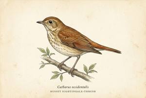 Russet Nightingale-Thrush illustration