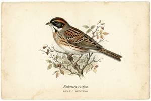 Rustic Bunting illustration