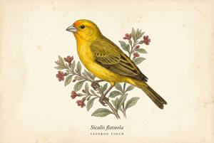 Saffron Finch illustration