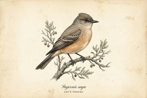 Say's Phoebe illustration