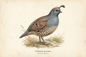 Scaled Quail illustration